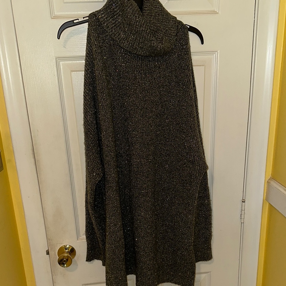 INC International Concepts Black Cowl Neck Sweater